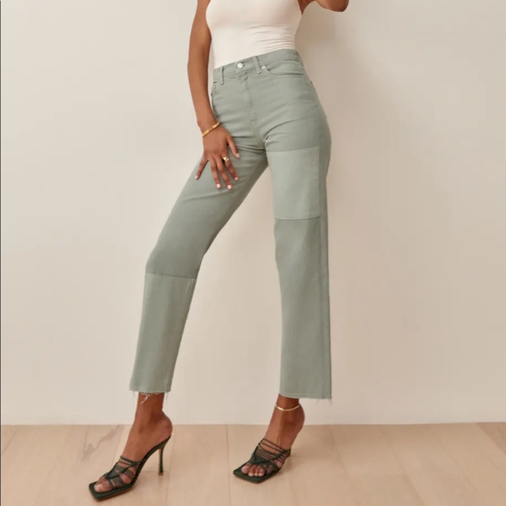 Reformation Ryan Tonal patch jeans